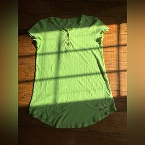 Y2K Victoria's Secret Light Green Short Sleeve T-Shirt Night Shirt Size S